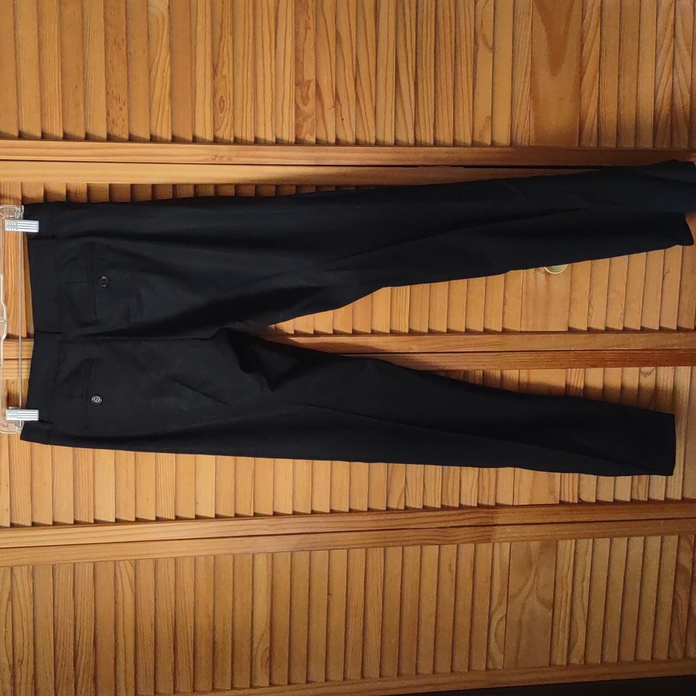 Theory Black Wool Blend 4 Pocket Wide Leg Zipper Closure Dress Trouser Size 4 - Picture 2 of 13